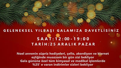 Geleneksel yılbaşı galamıza davetlisiniz...